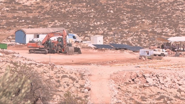 A bulldozer pictured in the West Bank.
