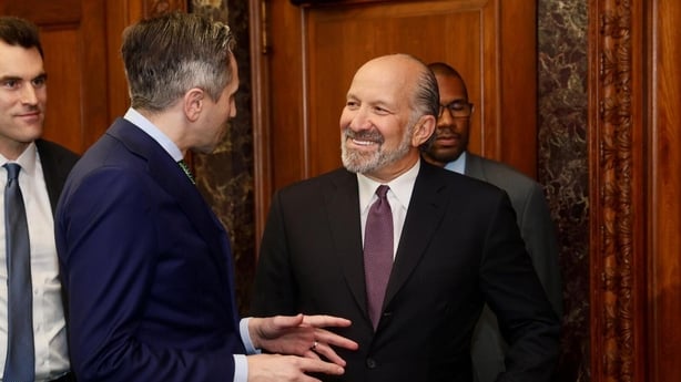 Tanaiste Simon Harris US Secretary of Commerce Howard Lutnick