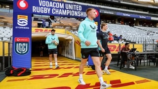 26 September 2025; Ciarán Frawley of Leinster before the United Rugby Championship match between DHL Stormers and Leinster at DHL Stadium in Cape Town, South Africa. Photo by Shaun Roy/Sportsfile