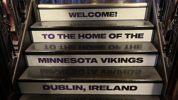 The Pittsburgh Steelers are playing against the Minnesota Vikings in Croke Park
