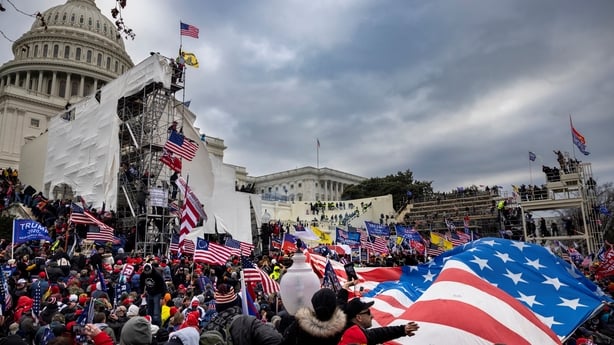 WASHINGTON D.C., USA - JANUARY 6: Trump supporters clash with police and security forces as people try to storm the US Capitol in Washington D.C on January 6, 2021. Demonstrators breeched security and entered the Capitol as Congress debated the 2020 presidential election Electoral Vote Certification