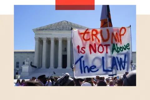 EPA Protesters gather outside the US Supreme Court, Washington DC on 1 July 2024