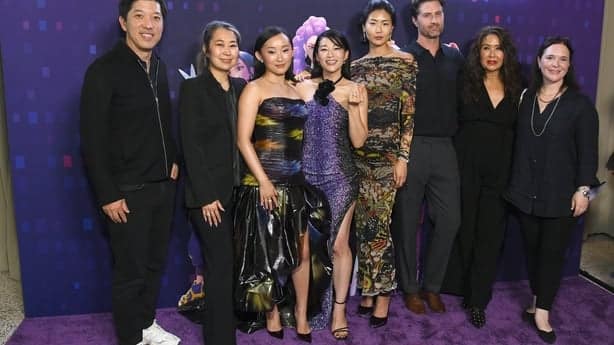 LOS ANGELES, CALIFORNIA - JUNE 16: Dan Lin, Maggie Kang, Ji-Young Yoo, Arden Cho, May Hong, Chris Appelhans, Michelle Wong and Hannah Minghella attend Netflix's "KPop Demon Hunters" Special Screening at Netflix Tudum Theater on June 16, 2025 in Los Angeles, California. (Photo by Alberto E. Rodriguez